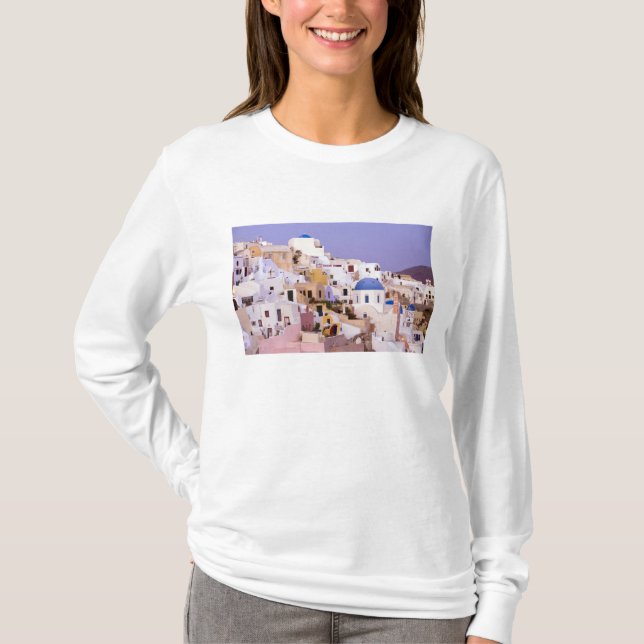 Camiseta Atardecer al óleo, Santorini 2 (Anverso)