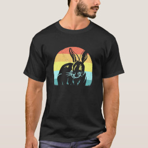 Camiseta Atardecer artsy Rabbit retro vintage