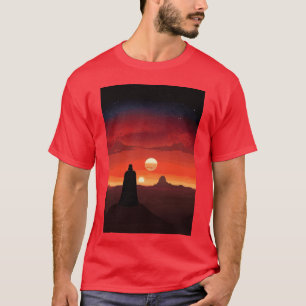 Camiseta Atardecer binario de Vader vintage retro