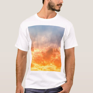 Camiseta Atardecer colorido: cielo ardiente crepúsculo.