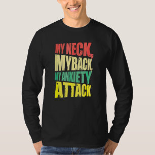 Camiseta Atardecer de ataque de ansiedad de cuello y espald