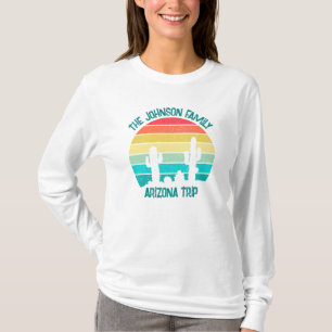 Camiseta Atardecer de cactus del desierto personalizado par