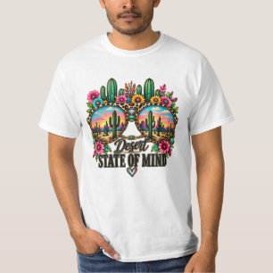 Camiseta Atardecer de Cactus en el Desierto Bohemio Estado