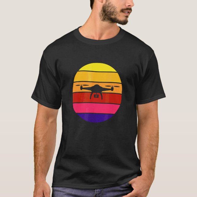 Camiseta Atardecer de drones de los años 80 (Anverso)