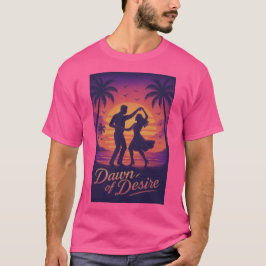Camiseta Atardecer de gradiente romántico con bailarinas