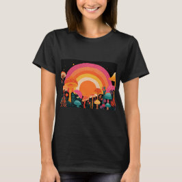 Camiseta Atardecer de Hongos Psicodélicos – Naturaleza Fant