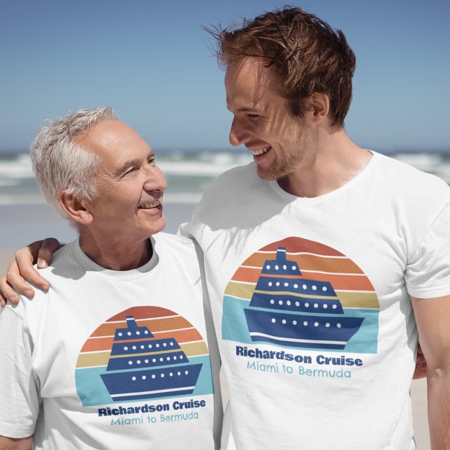 Camiseta Atardecer de la familia de cruceros personalizados (Subido por el creador)