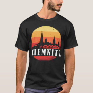 Camiseta Atardecer de línea de horizonte de Chemnitz en est