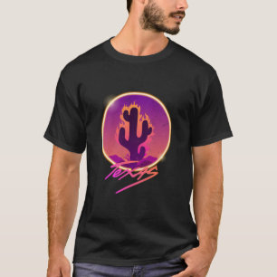 CAMISETA ATARDECER DE NEÓN DE CACTUS