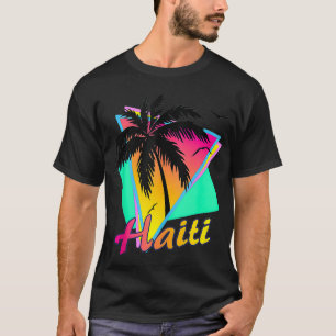 Camiseta Atardecer de palmera tropical de playa de verano d