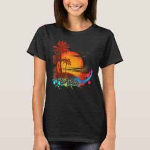 Camiseta Atardecer de palmeras de verano en Florida Beach