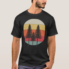 Camiseta atardecer de pino - naturaleza