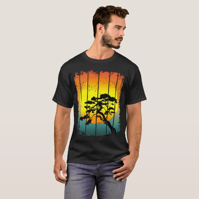 CAMISETA ATARDECER DE VERANO BONSAI (Anverso completo)