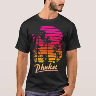 Camiseta Atardecer de verano de los palmeras de Phuket 80 e