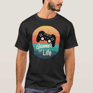Camiseta Atardecer del controlador de juegos Gamer para Ret