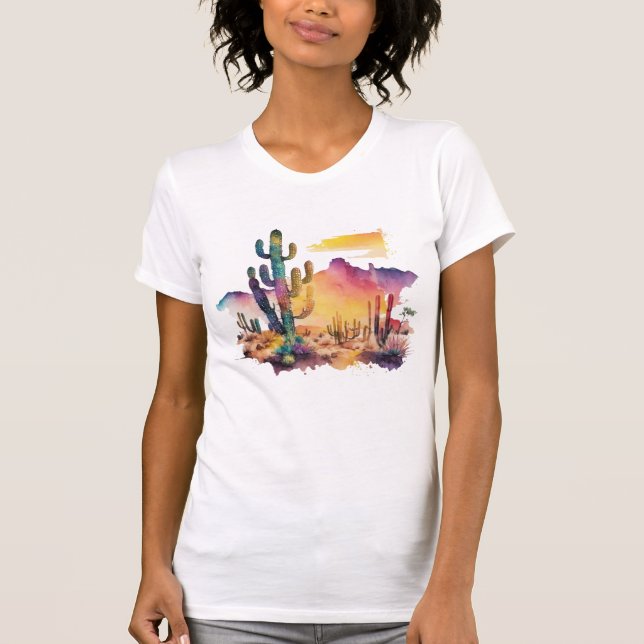 Camiseta Atardecer del desierto acuático de México (Anverso)