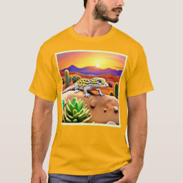 Camiseta Atardecer del desierto de Gecko