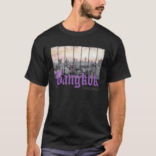 Camiseta Atardecer del horizonte de Bangkok vintage BKK Tai
