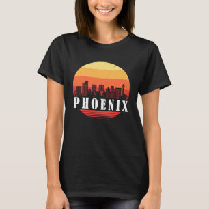 Camiseta Atardecer del horizonte de Phoenix en estilo retro
