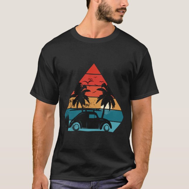 Camiseta Atardecer del viaje por carretera Retro (Anverso)