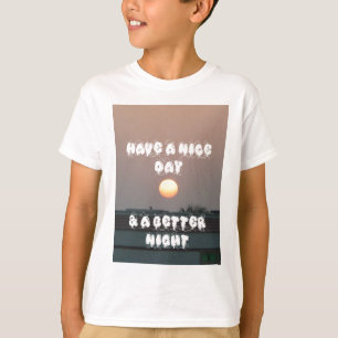 Camiseta Atardecer dorado con buenos deseos de día y noche