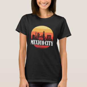 Camiseta Atardecer en el horizonte de la ciudad de México a