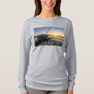 Camiseta Atardecer en el malecón de veleros Gulf Breeze Man