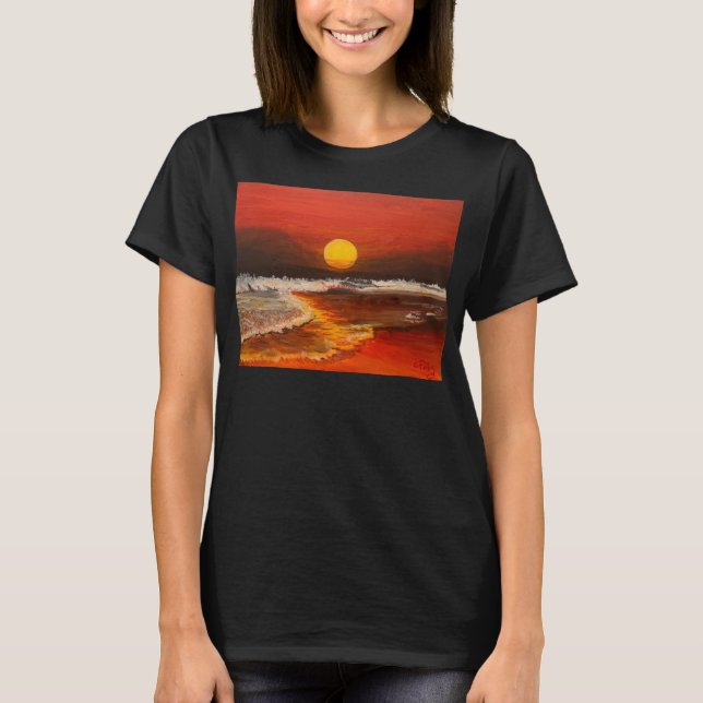 Camiseta Atardecer en el Pacífico, por Gary Poling (Anverso)