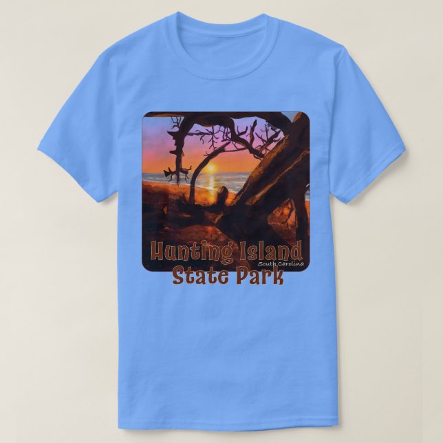 Camiseta Atardecer En El Parque Estatal Hunting Island (Diseño del anverso)