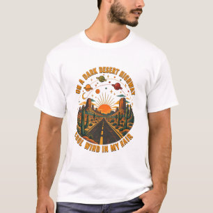 Camiseta Atardecer en la Carretera del Desierto Retro