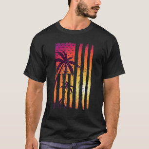 Camiseta Atardecer En La Playa Con Palmeras Molesta La Band