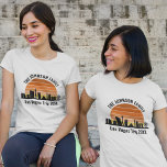 Camiseta Atardecer en Las Vegas Strip Vacaciones Personaliz<br><div class="desc">Camisetas personalizadas geniales del skyline de Las Vegas al atardecer para las vacaciones familiares o la despedida de soltera en la ciudad de las luces. Juega desde el amanecer hasta el anochecer en esta ciudad y recuérdalo con este recuerdo.</div>
