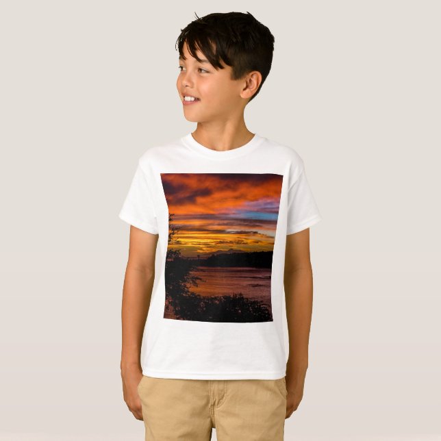 Camiseta Atardecer en Praia, Cabo Verde (Anverso completo)