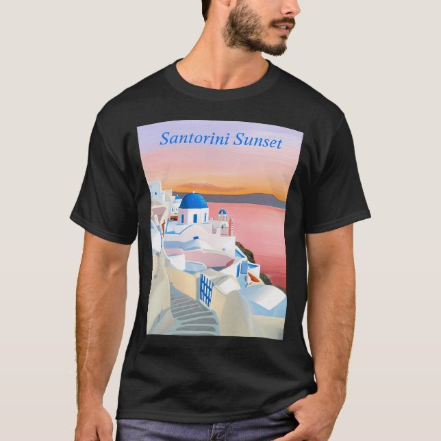 Camiseta Atardecer en Santorini (Anverso)
