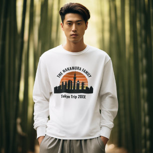 Camiseta Atardecer en Tokio Japón Manga Larga Personalizada