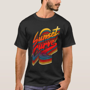 Camiseta Atardecer Hombres Curva Para Hombres Mujeres