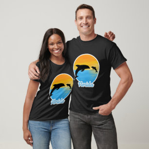 Camiseta Atardecer lindo en Florida con delfines en camiset
