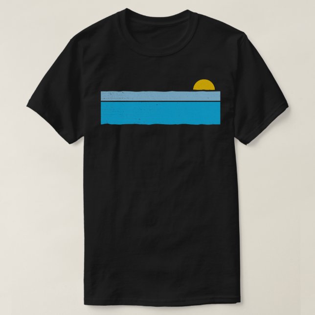 Camiseta Atardecer retro de los años 80 (Diseño del anverso)