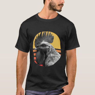 Camiseta Atardecer retro de teléfono de pollo de época