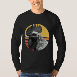 Camiseta Atardecer retro de teléfono de pollo de época
