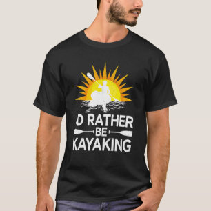 Camiseta Atardecer Retro En Kayak Me Gusta Más En Kayak