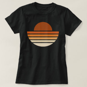 Camiseta Atardecer Retro Horizonte Estilo Vintage 80