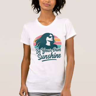 Camiseta Atardecer Retro Radiante - Inspirador "Brillo bril