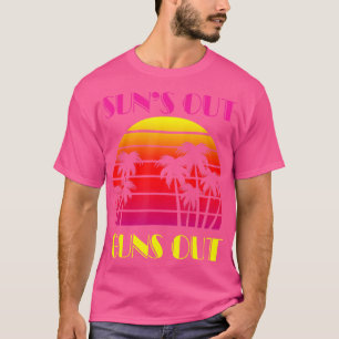 Camiseta Atardecer Retro Sombra Armas De Fuego En Palm Beac