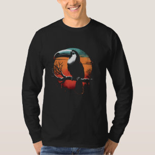Camiseta Atardecer retro táctil - Pájaro trópico de época