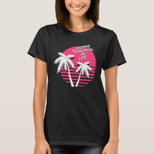 Camiseta Atardecer Retro Vaporwave con palmeras que van a n