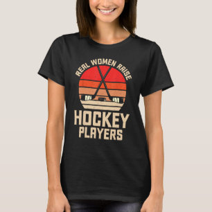 Camiseta atardecer retro vintage de hockey para jugador de