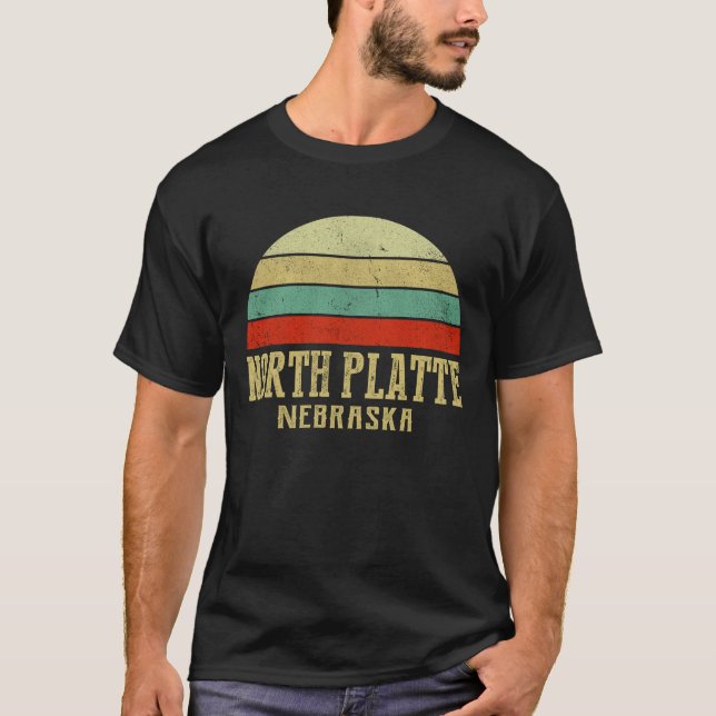 Camiseta Atardecer retro vintage de NEBRASKA (Anverso)