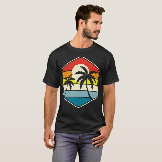 Camiseta Atardecer retro vintage Unisex (Anverso completo)
