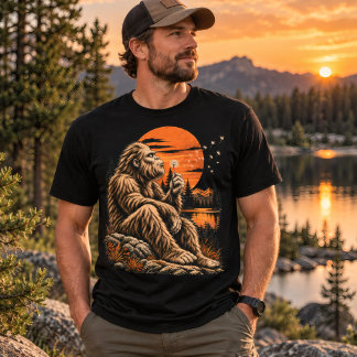 Camiseta Atardecer silvestre de diente de león Bigfoot vint